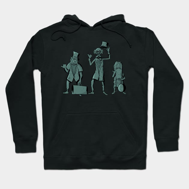 BEWARE of Hitchhiking Ghosts Hoodie by jonlewisdrawsthings